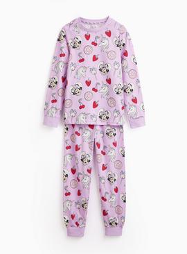 Disney Purple Minnie Mouse Printed Pyjama Set