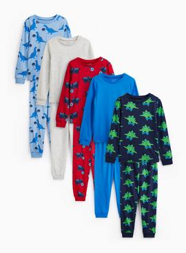 Dino Print Pyjama Set 5 Pack