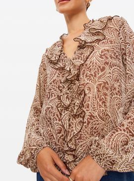 Romantic Two Tone Co-ord Frill Blouse