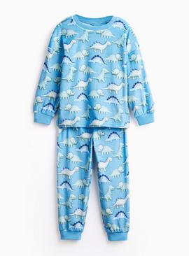 Blue Bubble Dino Printed Slinky Pyjamas