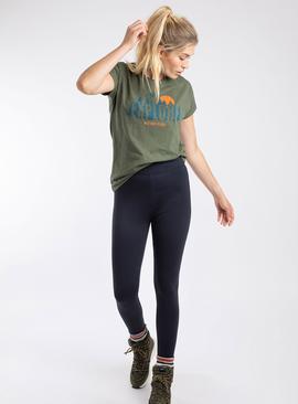 WEIRD FISH Liliane High Waisted Legging Navy