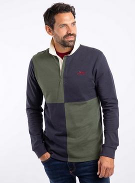 WEIRD FISH Lyon Cotton Colour Block Rugby Shirt