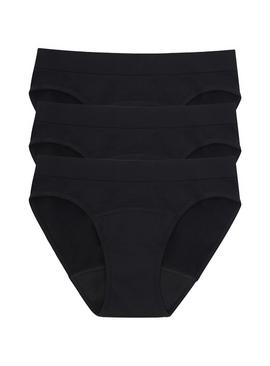 LOVE LUNA Ladies 3 Pair Pack Period Seamfree Bikini Brief