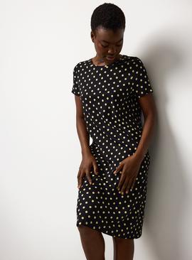 Black Spotted Modal Sleep Tee