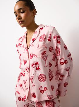 Pink Casino Print Traditional Pyjamas