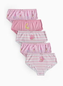 Pink Peppa Pig Print Knickers 5 Pack