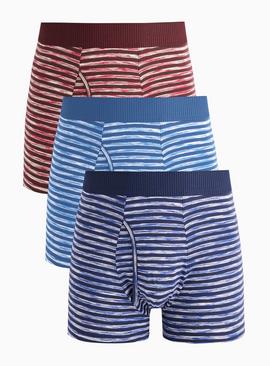 Blue & Red Spacedye Print Trunks 5 Pack