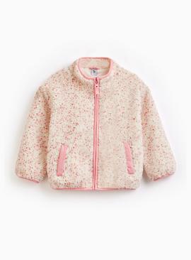 Cream Speckled Borg Fleece Jacket