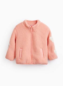Coral Borg Fleece Jacket