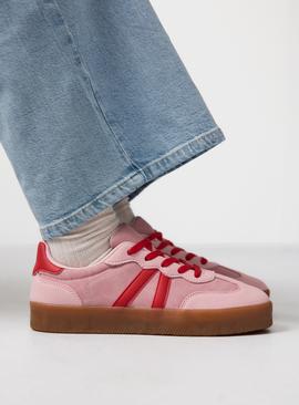 Pink & Red Flatform Trainers