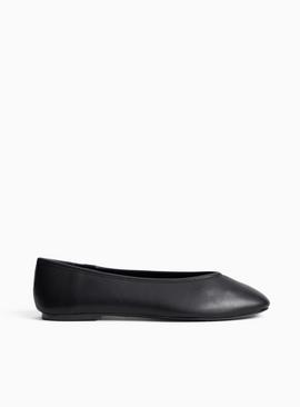 Black High Vamp Ballerina Shoes