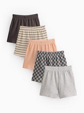 Checkered & Striped Shorts 5 Pack