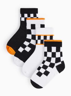 Racer Checkerboard Sports Ankle Socks