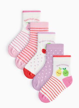 Fruit Print Socks 5 Pack