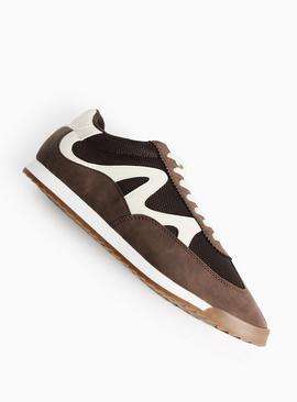 Brown Retro Low Profile Trainers