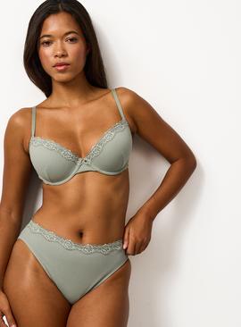 Ribbed High Leg Knickers