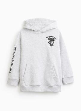 Grey Doodle Boy Graphic Hoodie