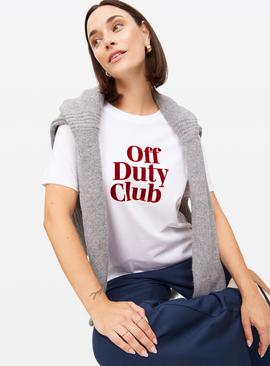 Off Duty Club Slogan Regular T-Shirt