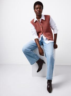 Chunky Knitted Gold Button Vest