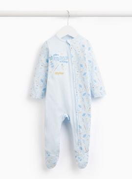 Blue Harry Potter Print Sleepsuit