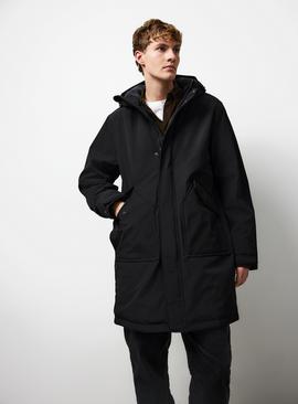 Black Borg Lined Parka