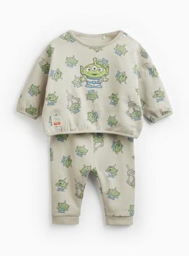 Light Brown Toy Story Alien Print Sweat Set