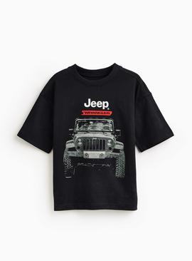 Black Jeep Graphic Print T-Shirt
