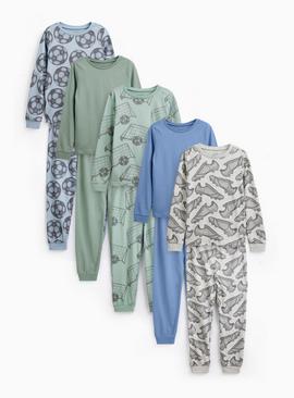 Football Print Pyjama Set 5 Pack