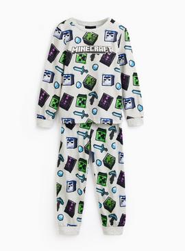 Minecraft Grey Print Jersey Pyjamas