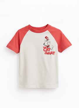 White Cat In The Hat Raglan T-Shirt