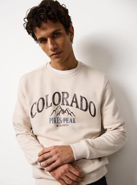 Cream Colorado Graphic Sweatshirt