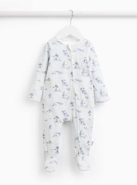 Blue Eeyore Print Sleepsuit