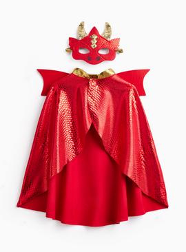 Red Dragon Fancy Dress Cape