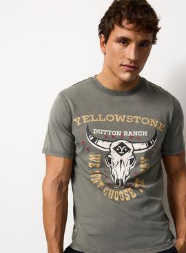 Yellow Stone Graphic Print T-Shirt
