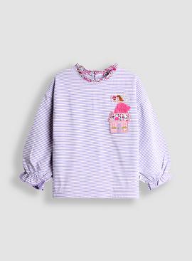 JOJO MAMAN BÉBÉ Fairy Frill Pocket Stripe Top