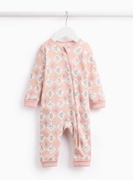 Mother's Day Floral Tile Print Sleepsuit