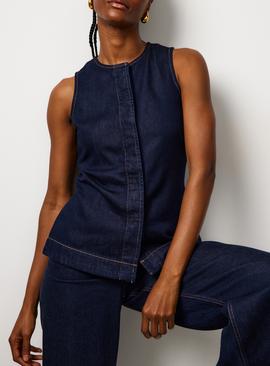 Denim Longline Co-ord Waistcoat