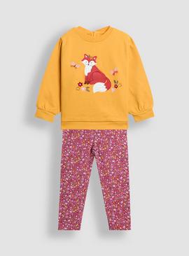 JOJO MAMAN BÉBÉ Fox And Flower Sweatshirt And Legging Set