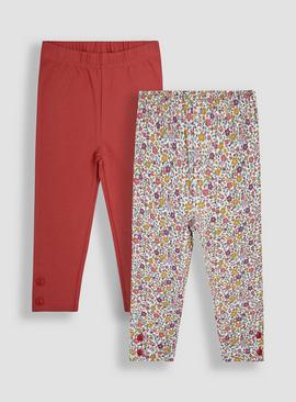 JOJO MAMAN BÉBÉ 2 Pack Ditsy Floral Leggings