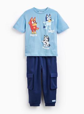 Bluey Character Print T Shirt & Jogger Set