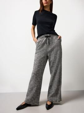 Mono Textured Wide Leg Co-ord Trousers