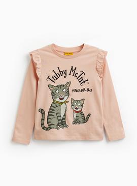 Pink Tabby McTat Graphic Long Sleeve Tee