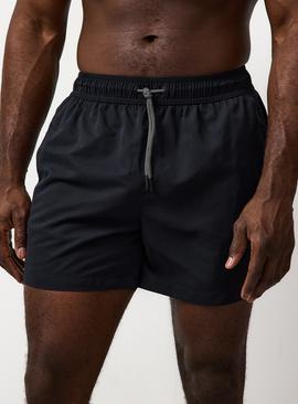 Black Woven Swimming Shorts