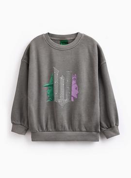 Grey Wicked Graphic Print Sweatshirt