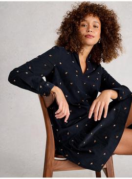 WHITE STUFF Daria Cord Embroidered Dress