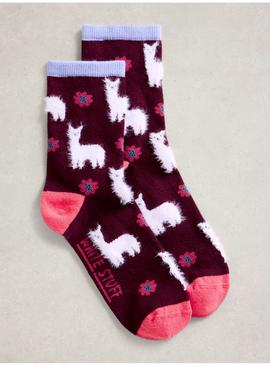 WHITE STUFF Llama Fluffy Ankle Sock