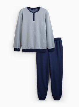 Navy Striped Soft Touch Pyjamas