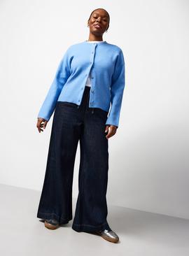 Wide Pull On Co-ord Dark Denim Joggers