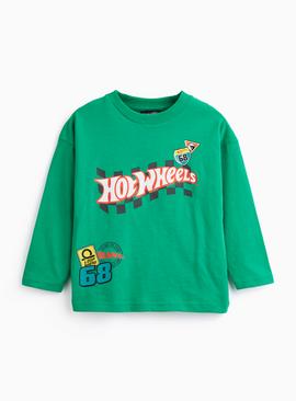 Green Hot Wheels Long Sleeve T-Shirt