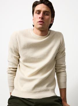 Textured Crew Neck Jumper